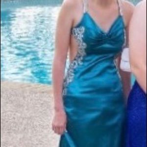 Blue Razorback prom dress